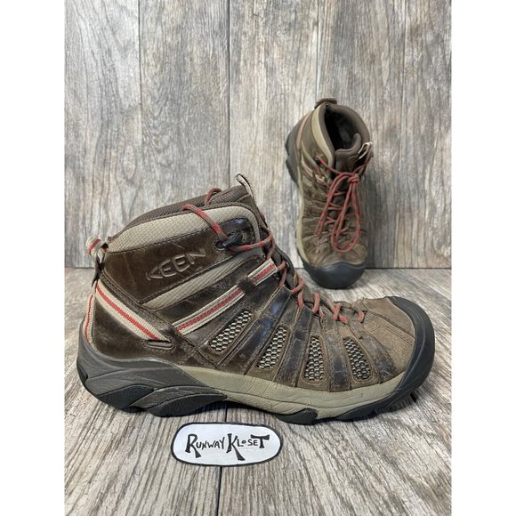 Keen Shoes Keen Voyageur Mid Leather Hiking Trail Boots Shoes